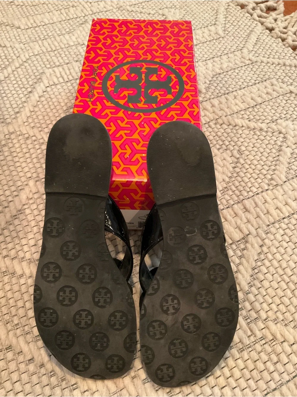 Tory Burch patent camellia